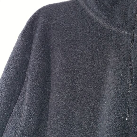 Cabelas Black Half Zip Fleece Pullover Outdoor Warm Layer L Reg - Picture 3 of 8